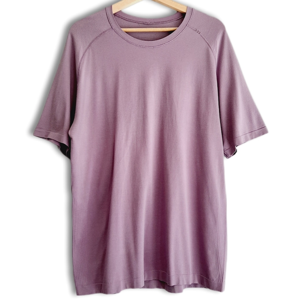LULULEMON Metal Vent Tech Short-Sleeve Crewneck T-Shirt Lilac Men's Sz L Flawed